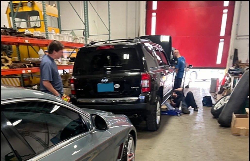 Large Garage with Car